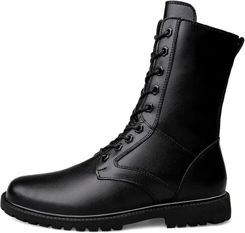 Mens Boots Winter men's motorcycle boots Men's cowboy combat Real leather Army large size 49 50 51 52 in Kuwait
