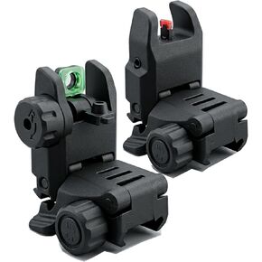 Flip Up Sights Compatible with Picatinny, Flip Up Front and Rear Backup Sights with Red Green Dots, Tool-Free Adjustable Low Profile Sights Set in Saudi Arabia