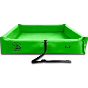 Portable Folding Secondary Containment Berm 4' x 4' x 6",Thick Reusable PVC Oil Spill,Lab Concrete Spill Mining Fuel,Chemical Spill Control Heavy-Duty Leak Containment,UV-Resistant,Easy Clean in Saudi Arabia
