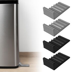 4pcs Anti Slip Pads for Garbage Cans Wall Protector Behind Trash Can Stop Trash Can from Sliding No-Drill Silicone Bumper Guards to Protect Walls Kitchen and Office Floor Square and Round Garbage Bins in Kuwait