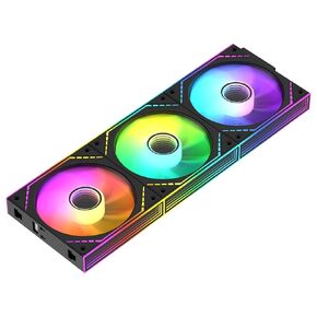 Thermalright TL-M12Q-S X3 120mm ARGB Case Fans, 2000RPM, 68.9CFM, 3-Pack | Daisy Chain Wiring, ARGB Fan Blades, Infinity Mirror Lighting in Kuwait