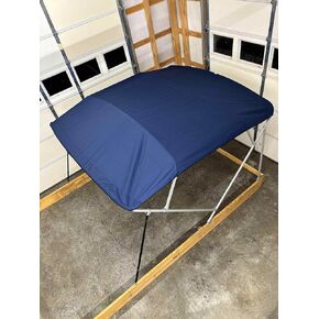 Navy Blue Replacement Bimini Top Canvas with Storage Boot, 10' Long x 8.5' Wide, 16oz, 4 Bow, fits 97-103" Wide, Zippered Sleeves, Cutout for Navigation Light on Rear Bow, by Cypress Rowe Outfitters in Kuwait
