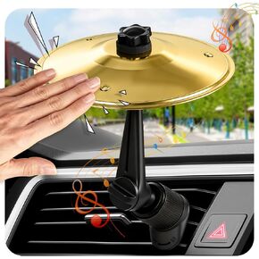 2026 Upgraded Mini Car Cymbal Air Vent Drum,Funny White Elephant & Christmas Gifts, Non-Blocking Car Crash Cymbals,Stocking Stuffers for Men, Music Lovers, Family & Friends, Car Vent Decoration in Kuwait