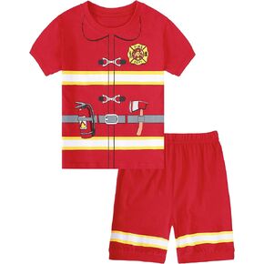 A&J DESIGN Pure Cotton Print Pjs for 2-14 Years Kids, 2-Piece Funny Short-Sleeved Pajamas Set in Saudi Arabia
