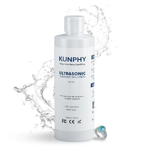 KUNPHY Ultrasonic Jewelry Cleaner, 400ml Sonic Cleaner for Rings, Glasses | 4 LED Light & Display, 48kHz Ultrasonic Cleaner, 400ml 304 Tank, Quiet 45dB, Dual 5/10min Timers, Overheat Protection, White in Saudi Arabia
