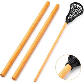 2 Pack Bamboo Lacrosse Shafts, Replacement Lacrosse Stick Handles, Natural Carbonized Bamboo Construction, Lightweight and Durable for Practice and Training in Saudi Arabia