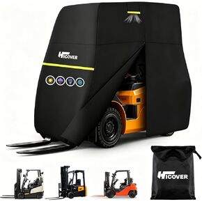 Forklift Cover 600D Fits All Forklifts Up to 8000Lbs All Weather - Waterproof, Sun Rain Snow UV Protection, Full Forklift Protection Cover with Zipper Door, Reflective Strips and Air Vent in Kuwait