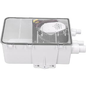 aqxreight 24V DC Shower Sump Pump Box, 600GPH Drainage Capacity with Automatic Drainage Function, for Boat Cabin Sink and Shower in Kuwait