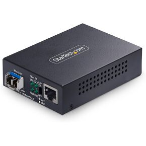 StarTech Single-Mode (SM) LC Fiber Media Converter for 10/100/1000 Networks, Standalone Gigabit Ethernet to Fiber Converter, 20km - TAA in Kuwait