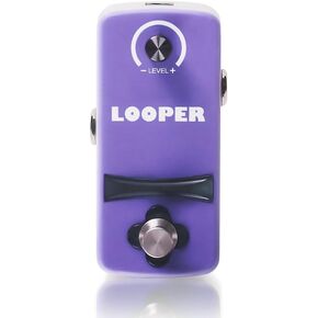 Mini Electric Guitar Looper Pedal - 12 Minutes Recording Time, Unlimited Overdubs, High Fidelity Audio - Portable Loop Station with 3.5mm I/O, Headphone Monitor, Dual Power (9V DC/USB-C) - Purple in Kuwait