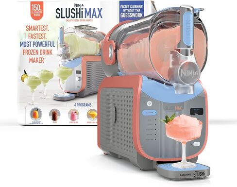 Ninja SLUSHi Max XXL Smart Frozen Drink Maker, Top Performance, Smart Technology, Party-Size 150 Oz Capacity, No Ice Needed, 6 Programs, Ideal Temp, Peach, FS605 (Renewed) in Kuwait