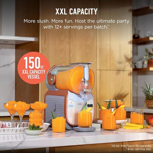 Ninja SLUSHi Max XXL Smart Frozen Drink Maker, Top Performance, Smart Technology, Party-Size 150 Oz Capacity, No Ice Needed, 6 Programs, Ideal Temp, Peach, FS605 (Renewed) in Kuwait