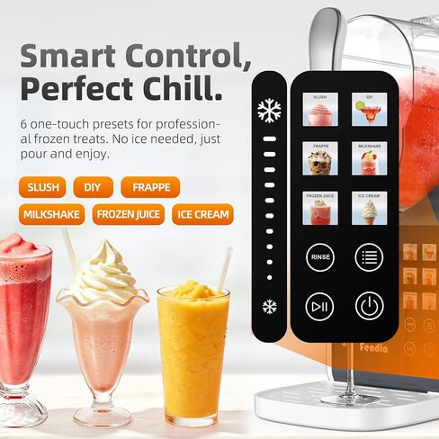 Max 95oz Slushie Machine with 6 Smart Presets, No Ice Needed Frozen Drink Maker for Home, Quick 30-Min Freeze for Slush, Margaritas, Smoothies, Ice Cream & More, Large Capacity Party Slushy Maker in Kuwait