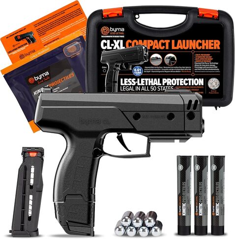 Byrna CL-XL [Compact Launcher XL] الحزمة النهائية للقاذف الحركي - قاذفة مقذوفات حركية غير فتاكة، للمنزل والدفاع الشخصي in Kuwait