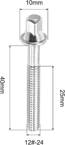 MECCANIXITY Drum Tension Rods 24mm x 40mm for Bass Drum Hardware Parts Accessory Pack of 6 in Kuwait