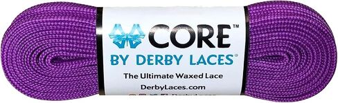 Derby Laces CORE دانتيل مشمع ضيق 6 مم للتزلج على الجليد والزلاجات الدوارة والأحذية الطويلة والأحذية العادية (أرجواني عنبي، 120 بوصة / 305 سم) in Kuwait