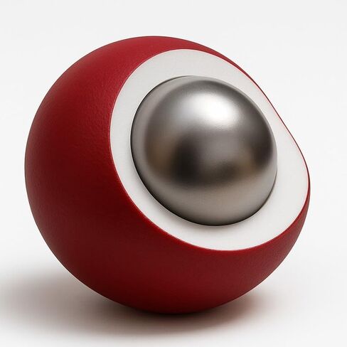 A.C.I.L. ABS-Coated Steel Balls, 17.25mm, Red, 10 grams Nylon-Steel .68, 40 Pieces in Kuwait