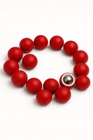 A.C.I.L. ABS-Coated Steel Balls, 17.25mm, Red, 10 grams Nylon-Steel .68, 40 Pieces in Kuwait