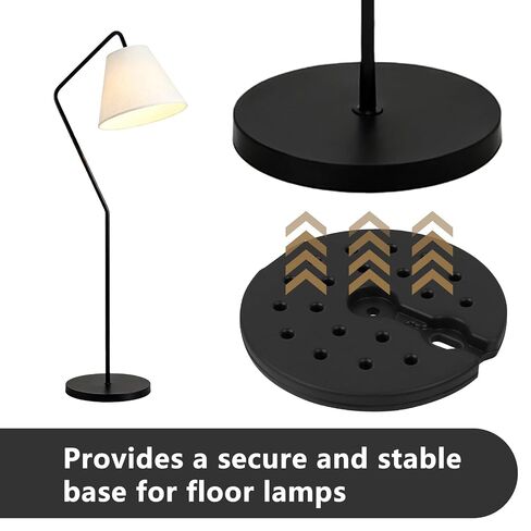 9.25 Inch Plastic Lamp Base Weight Round Floor Heavy Weighted Lamp Base Replacement Only, Anti-Tip Stable Stand Fits Most Standard Poles,4.41 lbs in Kuwait