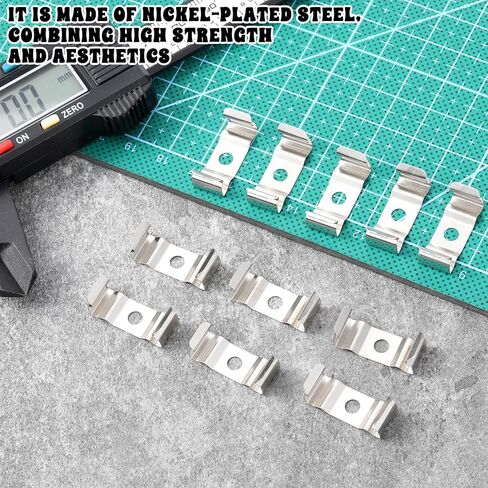 T8 Clips Bracket Hanger for Integrated Tube Light Fixture, 20 Pcs Fluorescent Tube Light Fixture Holder Clamps with Screws for T8 Led Fluorescent Bulbs, Ceiling or Shop Lamp Fixtures Installation in Kuwait