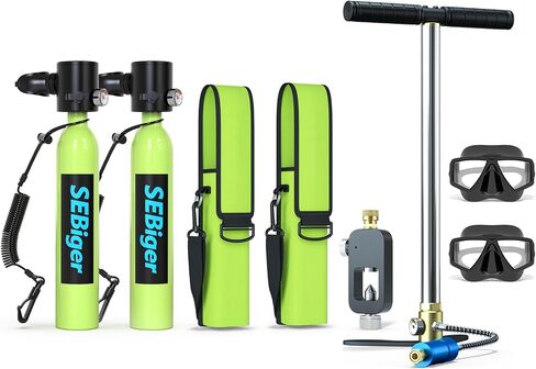 0.5L Mini Scuba Tank with DOT Certification Reusable Lung Air Tank Tank,Underwater Breathing for Diving Training and Emergency Operations in Kuwait