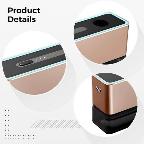 Essential Oil Nebulizer 0.5 L, USB Charging Desk Mini Aromatherapy Diffuser, Alloy Construction, Touch Control and LED Lighting, Three Modes for Home Office Hotel in Kuwait
