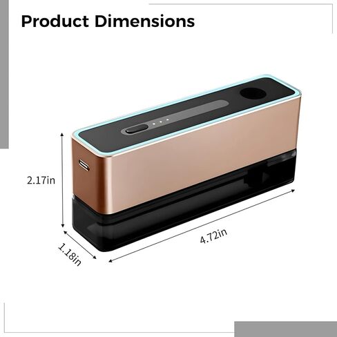 Essential Oil Nebulizer 0.5 L, USB Charging Desk Mini Aromatherapy Diffuser, Alloy Construction, Touch Control and LED Lighting, Three Modes for Home Office Hotel in Kuwait