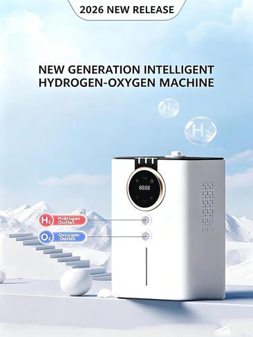 آلة استنشاق الهيدروجين، جهاز استنشاق الهيدروجين H2 عالي النقاء بنسبة 99.99%، تقنية SPE/PEM، جهاز استنشاق معدل تدفق قابل للتعديل 600 مل/الدقيقة، جهاز هادئ مع مؤقت 6 ساعات، للمنزل والمكتب in Kuwait