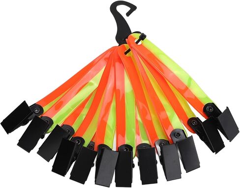Reflective Trail Marker Set, PVC and Iron Tracking Marks, 12PCS High Visibility Clip On Reflective Tree Tacks for Hiking, Running, Camping and Travel in Kuwait