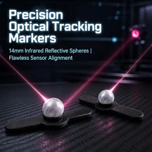2pcs Infrared Reflective Positioning Markers 14mm Polyester Motion Capture Target Balls Quick Attachment for Game Development and Electronic Component Testing in Kuwait