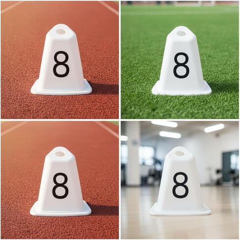 Athletic Track Cone High Visibility Track Cone with Square Base Compact for Athletic Associations, Blank in Kuwait