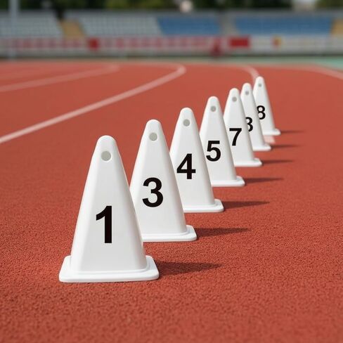 Athletic Track Cone Tip Resistant Track Cone with Square Base for Athletic Associations, Blank in Kuwait