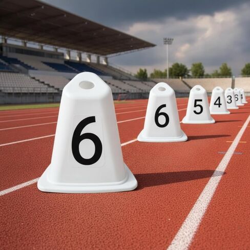 Athletic Track Cone Tip Resistant Track Cone with Square Base for Athletic Associations, Blank in Kuwait