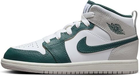 Jordan 1 Mid SE Baby/Toddler Shoes (FQ8086-103 ، White/Sail/Neutral Grey/Oxided Green) Size 6 in Kuwait