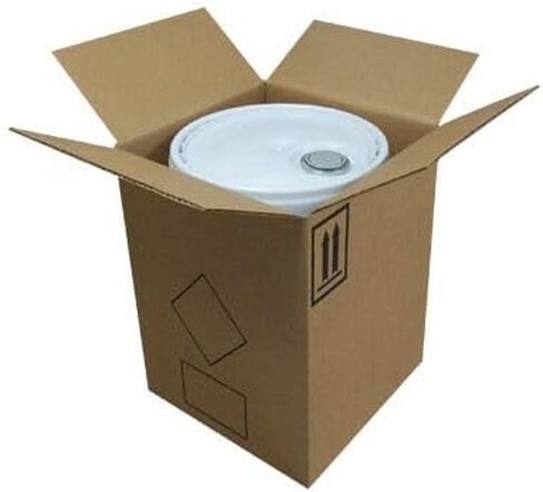 Air Sea Containers | 5 Gallon Drum | Premium Fiberboard Empty Box | Easy Stack and Store Drum Box with Dimension 12-15/16" x 12-15/16" x 15-5/8" | (Pack of 15) in Kuwait