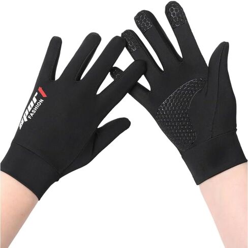 INOGIH Kids Full-Finger Ice-Silk Dirt Bike Cyling Gloves Outdoor Sports Gloves for Cycling Camping Fishing 6-12 Years Old in Kuwait