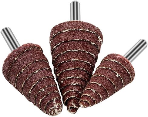 Sandpaper Tapered Cone Grinding Head Set 80 Grit 6mm Shank for Wood Plastic Metal Polishing and Sanding(16mm) in Kuwait