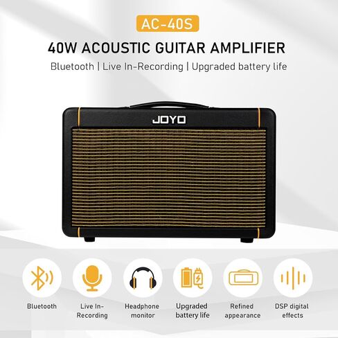 JOYO 40W Acoustic Guitar Amp (AC-40S) ونظام الجيتار اللاسلكي JOYO 2.4 جيجا هرتز (JW-03) in Kuwait