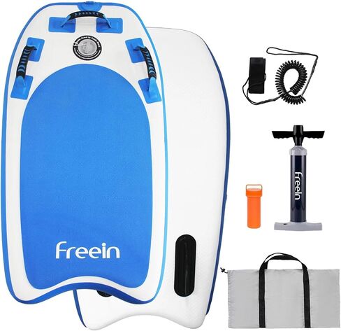 Freein Body Board Inflatable, Surfboards BodyBoards for Beach River, Foldable Design for Easy Storage and Transport in Kuwait