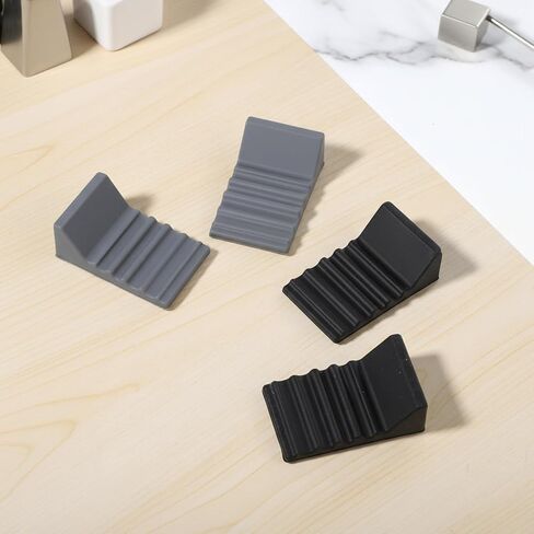 4pcs Anti Slip Pads for Garbage Cans Wall Protector Behind Trash Can Stop Trash Can from Sliding No-Drill Silicone Bumper Guards to Protect Walls Kitchen and Office Floor Square and Round Garbage Bins in Kuwait