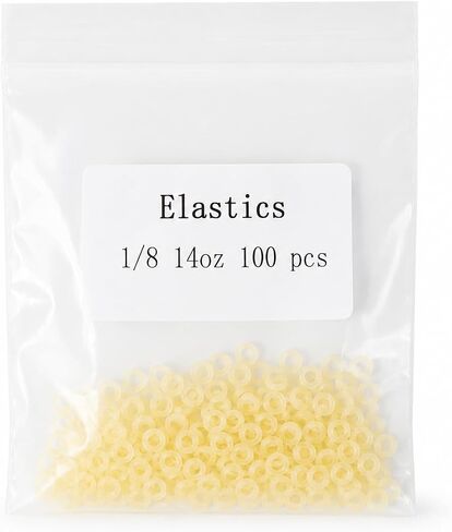 Extraoral Orthodontic Elastics, 14 oz O-Ring Dental Rubber Bands for Braces Headgear, 500 Count, Multiple Sizes (1/8 Inch - 14 oz) in Saudi Arabia