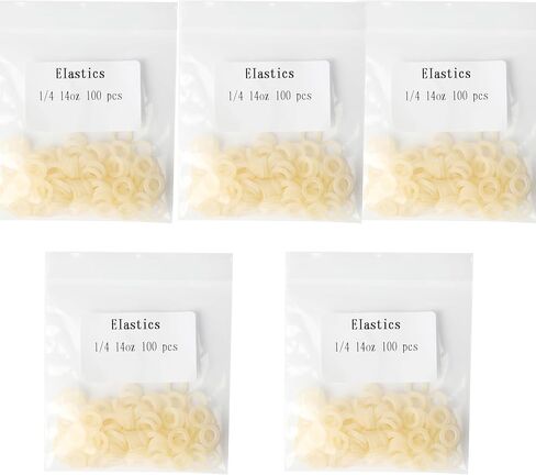 Extraoral Orthodontic Elastics, 14 oz O-Ring Dental Rubber Bands for Braces Headgear, 500 Count, Multiple Sizes (1/4 Inch - 14 oz) in Saudi Arabia