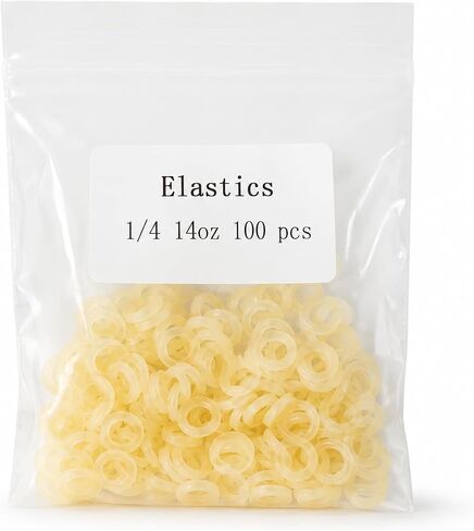 Extraoral Orthodontic Elastics, 14 oz O-Ring Dental Rubber Bands for Braces Headgear, 500 Count, Multiple Sizes (1/4 Inch - 14 oz) in Saudi Arabia