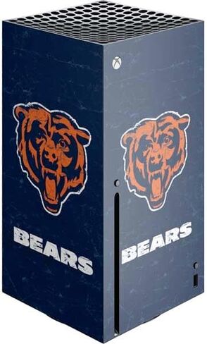 ملصق Skinit المخصص للألعاب متوافق مع وحدة تحكم Xbox Series X - تصميم شعار كبير مرخص رسميًا من NFL Chicago Bears in Kuwait