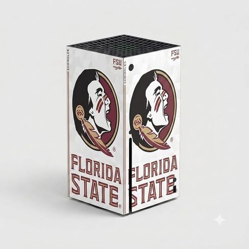 Decal Gaming Skin Compatible with Xbox Series S Console - Officially Licensed Florida State University Seminoles Away Design in Kuwait