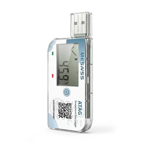 Temperature Data Logger with LCD Display, Single Use USB Temperature Recorder with 35000 Points,Auto PDF Report,180days Cold Chain Transportation Storage,QRcode for Real-time Data via APP,30 Pack in Kuwait
