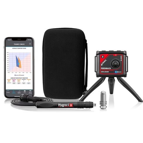 Tramex Feedback Datalogger Starter Kit FBSK5.1 | Feedback Datalogger DL-RHTX & RH Probe with Case | Measure & Log Ambient & in-situ Relative Humidity & Temperature Conditions in Buildings & Concrete in Kuwait