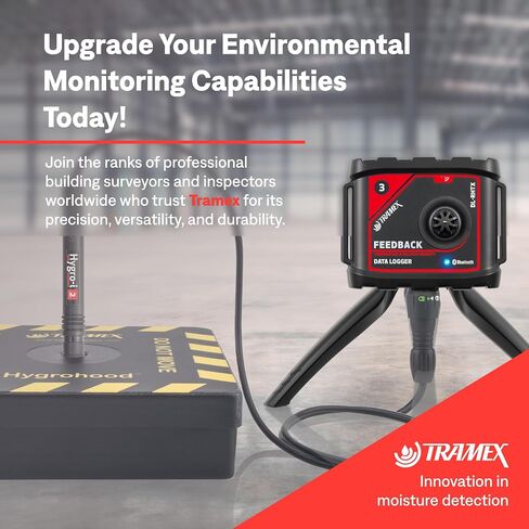 Tramex Feedback Datalogger Starter Kit FBSK5.1 | Feedback Datalogger DL-RHTX & RH Probe with Case | Measure & Log Ambient & in-situ Relative Humidity & Temperature Conditions in Buildings & Concrete in Kuwait