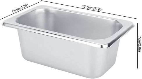 Steam Table Pans, Hotel Pan Square Stainless Steel Countertop Food Serving Display Pan Steam Pan Smoker Water Pan Food Buffet Basin Food Container for Hotel, Restaurant in Kuwait