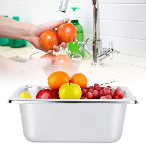 Steam Table Pans, Hotel Pan Square Stainless Steel Countertop Food Serving Display Pan Steam Pan Smoker Water Pan Food Buffet Basin Food Container for Hotel, Restaurant in Kuwait